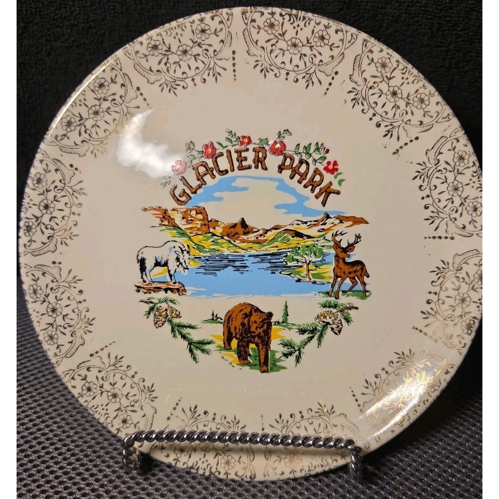 Glacier Park Vntg Collectors Plate 7 In Diameter